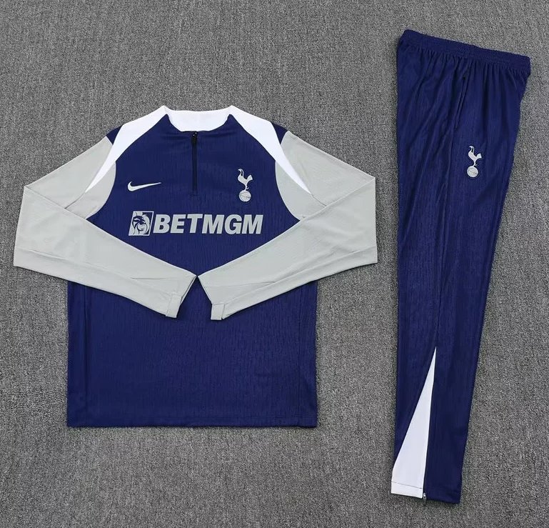 AAA Quality Tottenham 25/26 Tracksuit - Dark Blue/Grey